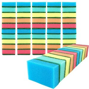 IDEA HOME Esponjas de Cocina 60 uds – Estropajos Dobles Multicolores 75×50×28 mm – Esponja limpiadora Multiuso para ollas, Platos y Superficies IDEA HOME Esponjas de Cocina 60 uds – Estropajos Dobles Multicolores 75×50×28 mm – Esponja limpiadora Multiuso para ollas, Platos y Superficies