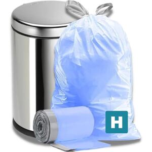Plasticplace Bolsas de reciclaje compatibles con código H (100 unidades) color azul con cordón para bolsas de basura de 9 galones/34 litros de 18.5 x 28 pulgadas Plasticplace Bolsas de reciclaje compatibles con código H (100 unidades) color azul con cordón para bolsas de basura de 9 galones/34 litros de 18.5 x 28 pulgadas