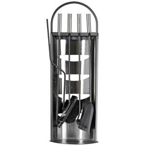 VALO Juego de Utensilios para Chimenea Helsinki (4 piezas, incluye escoba para chimenea, pala, pinzas y gancho, conjunto de chimenea, soporte, acero inoxidable) VALO Juego de Utensilios para Chimenea Helsinki (4 piezas, incluye escoba para chimenea, pala, pinzas y gancho, conjunto de chimenea, soporte, acero inoxidable)