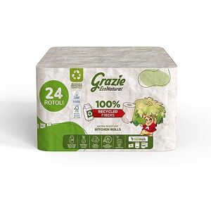 Grazie EcoNatural Grazie Natural, Papel higiénico Maxi Ecol FSC Paperpack, 12 rollos, dermatológicamente probado, papel higiénico reciclado 100% ecológico, respetuoso con el medio ambiente, fabricado en Italia Grazie EcoNatural Grazie Natural, Papel higiénico Maxi Ecol FSC Paperpack, 12 rollos, dermatológicamente probado, papel higiénico reciclado 100% ecológico, respetuoso con el medio ambiente, fabricado en Italia