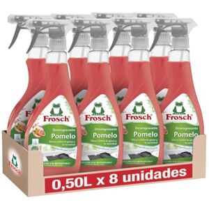 Frosch Quitagrasas Desengrasante Ecológico Pomelo, Apto para Superficies Alimentarias, Elimina la Grasa sin Esfuerzo Resultado Brillante y Duradero Pack de 8 Unidades x 500 ml Frosch Quitagrasas Desengrasante Ecológico Pomelo, Apto para Superficies Alimentarias, Elimina la Grasa sin Esfuerzo Resultado Brillante y Duradero Pack de 8 Unidades x 500 ml