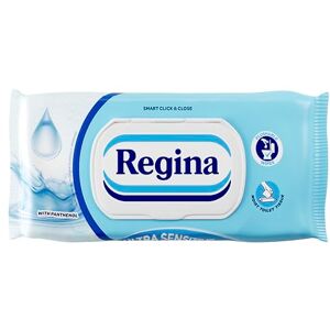 Regina Papel higiénico humidificado ultra sensible, 12 paquetes de 42 hojas, con pantenol, cuidado suave, lavable, hipoalergénico y sin olor, pH neutro, sin alcohol Regina Papel higiénico humidificado ultra sensible, 12 paquetes de 42 hojas, con pantenol, cuidado suave, lavable, hipoalergénico y sin olor, pH neutro, sin alcohol