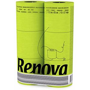 RENOVA Papel Higiénico Verde, 3 capas Suaves, Ligeramente Perfumado 1 x 6 rollos RENOVA Papel Higiénico Verde, 3 capas Suaves, Ligeramente Perfumado 1 x 6 rollos