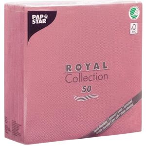 PAPSTAR Royal Collection Servilletas (50 Unidades, Pliegue 1/4, 40 x 40 cm), Color Rosa PAPSTAR Royal Collection Servilletas (50 Unidades, Pliegue 1/4, 40 x 40 cm), Color Rosa