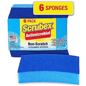 Scrubex Esponja Exfoliante antiarañazos Resistente al Olor, Esponja Multiusos para Cocina y hogar, Segura para Utensilios de Cocina antiadherentes (6 esponjas) Scrubex Esponja Exfoliante antiarañazos Resistente al Olor, Esponja Multiusos para Cocina y hogar, Segura para Utensilios de Cocina antiadherentes (6 esponjas)