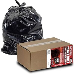 ULTRASAC Bolsas resistentes para contratistas de 55 galones, (40 unidades, 3 milésimas de pulgada) 38 x 58 pulgadas Bolsas de basura grandes de plástico negro Bolsas de basura de 55-60 galones para ULTRASAC Bolsas resistentes para contratistas de 55 galones, (40 unidades, 3 milésimas de pulgada) 38 x 58 pulgadas Bolsas de basura grandes de plástico negro Bolsas de basura de 55-60 galones para