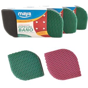 Maya Pack de 6 Estropajos de Baño para Limpieza de Sanitarios, Grifos y Azulejos sin Dejar Rayas 12x8,5x2,5 cm Esponjas Lavables en Lavavajillas y Lavadora (EVO, Rosa/Verde) Maya Pack de 6 Estropajos de Baño para Limpieza de Sanitarios, Grifos y Azulejos sin Dejar Rayas 12x8,5x2,5 cm Esponjas Lavables en Lavavajillas y Lavadora (EVO, Rosa/Verde)
