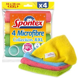 Paños de microfibra multiusos Spontex - XXL - 3 paquetes de 4 - 12 microfibras Paños de microfibra multiusos Spontex - XXL - 3 paquetes de 4 - 12 microfibras