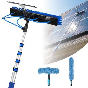 VEVOR Kit de Limpieza de Paneles Solares con Pértiga Telescópica 4,6 m, Suministro de Agua, Escobilla de Goma, Cabezal Giratorio 180°, Kit de Cepillo de Limpieza para Paneles Solares con Manguera 20 m VEVOR Kit de Limpieza de Paneles Solares con Pértiga Telescópica 4,6 m, Suministro de Agua, Escobilla de Goma, Cabezal Giratorio 180°, Kit de Cepillo de Limpieza para Paneles Solares con Manguera 20 m
