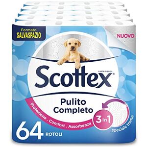 Scottex Papel Higiénico Salvaspazio – 64 rollos Scottex Papel Higiénico Salvaspazio – 64 rollos