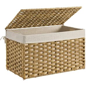 SONGMICS Cesto de Ropa Sucia, Cesta de Ratán Sintético 65 L con Tapa y Asas, Mimbre, Plegable, Forros Extraíbles, para Mantas, Ropa, Dormitorio, Baño, Lavandería, Amarillo Ganso RST56NL SONGMICS Cesto de Ropa Sucia, Cesta de Ratán Sintético 65 L con Tapa y Asas, Mimbre, Plegable, Forros Extraíbles, para Mantas, Ropa, Dormitorio, Baño, Lavandería, Amarillo Ganso RST56NL