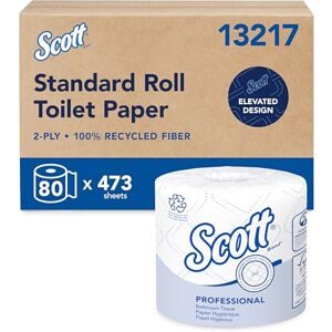 Scott Essential Professional 100% papel higiénico a granel de fibra reciclada para negocios (), rollos estándar de 2 capas, blanco, 80 rollos/caja, 506 hojas/rollo (el embalaje puede variar) Scott Essential Professional 100% papel higiénico a granel de fibra reciclada para negocios (), rollos estándar de 2 capas, blanco, 80 rollos/caja, 506 hojas/rollo (el embalaje puede variar)