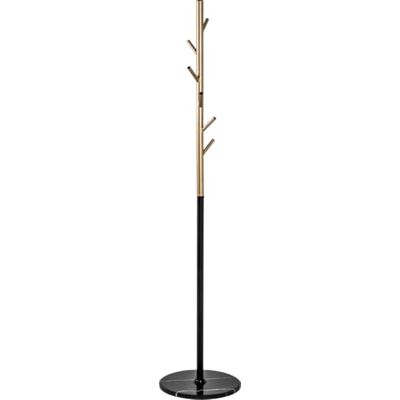 HAKU Perchero de pie dorado, negro, Mármol, Metal Perchero Medidas: Al 173 cm x Ø 37 cm, Estilo: Moderno HAKU Perchero de pie dorado, negro, Mármol, Metal Perchero Medidas: Al 173 cm x Ø 37 cm, Estilo: Moderno