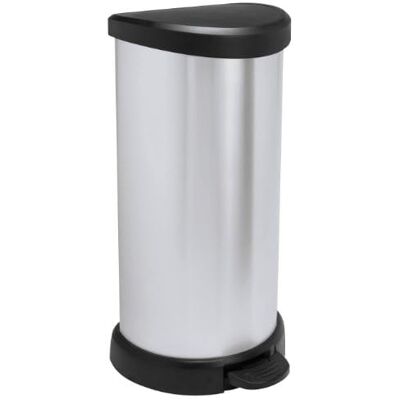 Curver - Cubo de Pedal 40L - Acero Inoxidable - Basura Curver - Cubo de Pedal 40L - Acero Inoxidable - Basura
