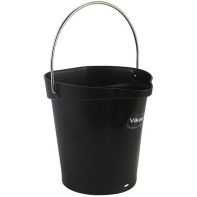 Vikan Cubo de Higiene Con Pico Vertedor Graduación de Medidas Negro 6L Vikan Cubo de Higiene Con Pico Vertedor Graduación de Medidas Negro 6L