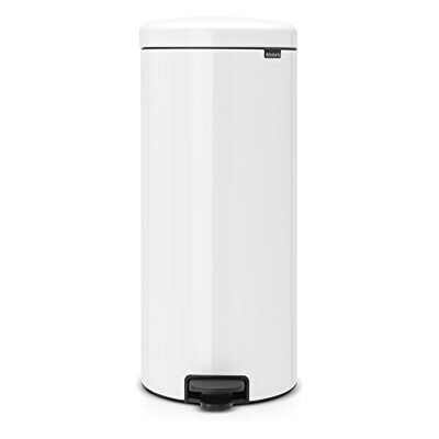 Brabantia NewIcon Cubo de basura de pedal de 30 litros, color blanco Brabantia NewIcon Cubo de basura de pedal de 30 litros, color blanco