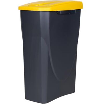 Cofan Cubo de basura amarillo para reciclar plásticos y envases Capacidad de 15, 25 o 45 litros Tres Medidas (25 L) Cofan Cubo de basura amarillo para reciclar plásticos y envases Capacidad de 15, 25 o 45 litros Tres Medidas (25 L)