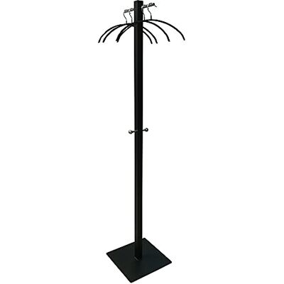 OFITURIA ® Perchero de Pie Colgador de Ropa Metálico Color Plata Capacidad para 4 Perchas 2 Colgadores Inferiores Multiusos OFITURIA ® Perchero de Pie Colgador de Ropa Metálico Color Plata Capacidad para 4 Perchas 2 Colgadores Inferiores Multiusos