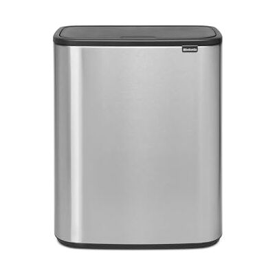 Brabantia Bo Touch mecanismo de apertura con un toque Cubo de basura 60L, color acero mate antihuellas Brabantia Bo Touch mecanismo de apertura con un toque Cubo de basura 60L, color acero mate antihuellas