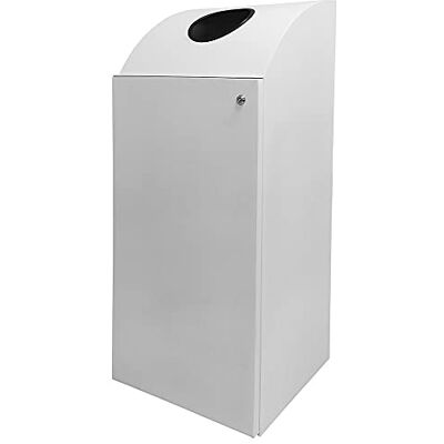 OFITURIA ® Papelera Grande Metálica Capacidad 69 litros Color Plata Contenedor con Cubo Interior y Cerradura de Seguridad OFITURIA ® Papelera Grande Metálica Capacidad 69 litros Color Plata Contenedor con Cubo Interior y Cerradura de Seguridad