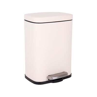 Cofan Cubo de Basura Beige con Pedal 5, 20 o 30 Litros, Cubo Interior, Papelera Metálica, Recubrimiento Antihuellas, Cierre Suave (1, Beige, 5 L) Cofan Cubo de Basura Beige con Pedal 5, 20 o 30 Litros, Cubo Interior, Papelera Metálica, Recubrimiento Antihuellas, Cierre Suave (1, Beige, 5 L)