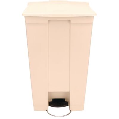 Rubbermaid Commercial Products Step-on 6146 Cubo de basura rectangular, plástico, capacidad de 87 l, beige Rubbermaid Commercial Products Step-on 6146 Cubo de basura rectangular, plástico, capacidad de 87 l, beige