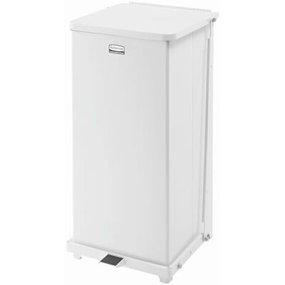 Rubbermaid Commercial Products Defender FGST24EPl Contenedor con forro plástico, capacidad de 90 l, blanco, Rubbermaid Commercial Products Defender FGST24EPl Contenedor con forro plástico, capacidad de 90 l, blanco,