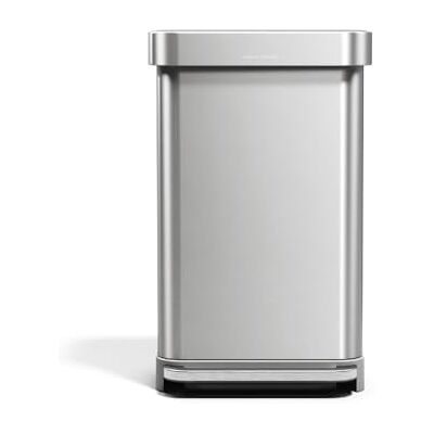 Basurero Rectangular de Acero Inoxidable simplehuman 45L - Pedal, Cierre Silencioso Basurero Rectangular de Acero Inoxidable simplehuman 45L - Pedal, Cierre Silencioso