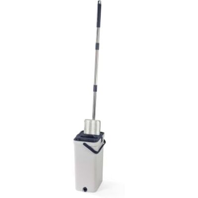 Beldray Deep Clean Ultimate Flat Head Mop & Bucket Set – Sistema de Triple función con Compartimentos para Agua Limpia y Sucia, Cabezal Giratorio 180°, 2 Almohadillas para Fregar y pulir, 2L Beldray Deep Clean Ultimate Flat Head Mop & Bucket Set – Sistema de Triple función con Compartimentos para Agua Limpia y Sucia, Cabezal Giratorio 180°, 2 Almohadillas para Fregar y pulir, 2L