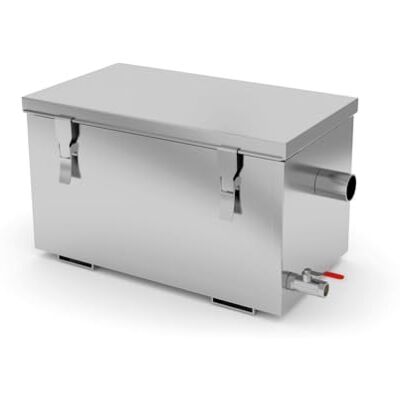 HENDI Trampa de grasa, separador de grasas y agua, filtro de grasas, 30L, 650x346x(H)308mm, acero inoxidable HENDI Trampa de grasa, separador de grasas y agua, filtro de grasas, 30L, 650x346x(H)308mm, acero inoxidable