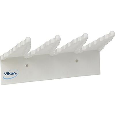 Vikan Soporte de pared de polipropileno reforzado, color rosa, 0615, blanco, 1 Vikan Soporte de pared de polipropileno reforzado, color rosa, 0615, blanco, 1