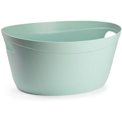 AC Cesta Ovalada de plástico con Asas Colada, almenamiento y organizión de la ropa Fabricada en España 22 Litros 48,5 x 36 x 22 cm Verde Pastel AC Cesta Ovalada de plástico con Asas Colada, almenamiento y organizión de la ropa Fabricada en España 22 Litros 48,5 x 36 x 22 cm Verde Pastel