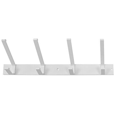HSI Perchero Leisten con 4 ganchos aluminio L 465 x B 140 x h 85 mm, HSI Perchero Leisten con 4 ganchos aluminio L 465 x B 140 x h 85 mm,