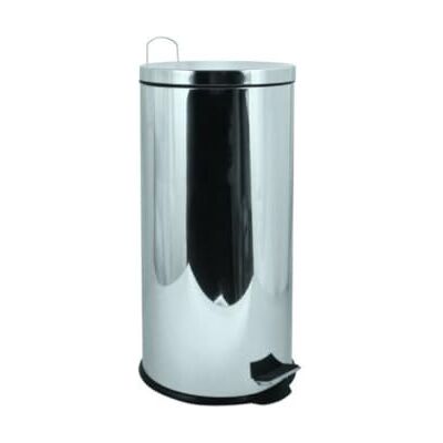 MSV Papelera de baño Acero inoxidable con cubo interior extraíble Elegante papelera con pedal Compacta y práctica Gris 30L MSV Papelera de baño Acero inoxidable con cubo interior extraíble Elegante papelera con pedal Compacta y práctica Gris 30L