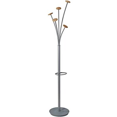 ALBA Perchero de 5 plazas 175 cm gris/madera clara Festival M ALBA Perchero de 5 plazas 175 cm gris/madera clara Festival M