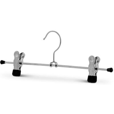 MAWA Perchas con Pinzas, 12 Unidades, Perchas Que ahorran Espacio para Pantalones y Faldas, con Pinzas Antideslizantes, Gancho Giratorio 360°, 30 cm, Negro MAWA Perchas con Pinzas, 12 Unidades, Perchas Que ahorran Espacio para Pantalones y Faldas, con Pinzas Antideslizantes, Gancho Giratorio 360°, 30 cm, Negro