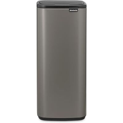 Brabantia Bo Touch Cubo de basura 30L (Platino), cubo basura reciclaje rectangular y compacto, con sistema de abertura Soft-Touch, papelera cocina con cubo extraíble, incluye bolsas PerfectFit Brabantia Bo Touch Cubo de basura 30L (Platino), cubo basura reciclaje rectangular y compacto, con sistema de abertura Soft-Touch, papelera cocina con cubo extraíble, incluye bolsas PerfectFit
