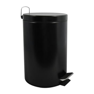 MSV MS263 Papelera, 12 l, Acero Inoxidable, Color Negro MSV MS263 Papelera, 12 l, Acero Inoxidable, Color Negro