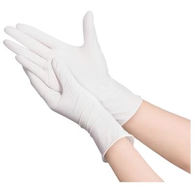 Homéa , Set De 100 Guantes De Látex Natural Polvo Talla S Blanco Homéa , Set De 100 Guantes De Látex Natural Polvo Talla S Blanco