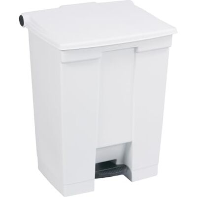 Rubbermaid Commercial Products Step-On 6145 Cubo de basura rectangular, plástico, capacidad de 30.3 l, blanco Rubbermaid Commercial Products Step-On 6145 Cubo de basura rectangular, plástico, capacidad de 30.3 l, blanco