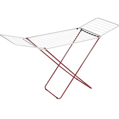 MSV Tendedero con Alas 18M Acero Blanco y Rojo Capacidad de Secado Óptima Dimensiones 180x50x108cm Resistente y Plegable para Uso Interior y Exterior Práctico y Eficiente MSV Tendedero con Alas 18M Acero Blanco y Rojo Capacidad de Secado Óptima Dimensiones 180x50x108cm Resistente y Plegable para Uso Interior y Exterior Práctico y Eficiente