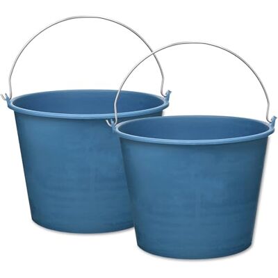 PAMEX PACK de 2 cubos engomados de plástico reciclado (Azul) (6 litros) PAMEX PACK de 2 cubos engomados de plástico reciclado (Azul) (6 litros)
