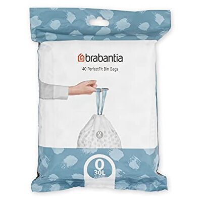 Brabantia Código O Dispensador de Bolsas de Basura 30 Litros, Blanco Brabantia Código O Dispensador de Bolsas de Basura 30 Litros, Blanco