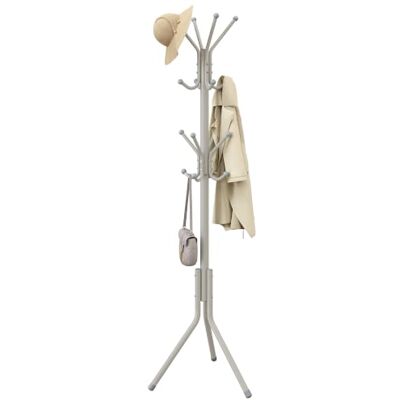 SONGMICS Perchero de Pie Moderno, Colgador Ropa de Acero con 16 Ganchos, Mueble Entrada Recibidor, 48 x 43 x 175 cm, Beige Claro, Colección Alan SONGMICS Perchero de Pie Moderno, Colgador Ropa de Acero con 16 Ganchos, Mueble Entrada Recibidor, 48 x 43 x 175 cm, Beige Claro, Colección Alan