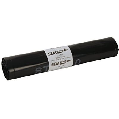 Semy Top Semy Bolsas de basura (PEBD, 110 l, tipo 80, con banda de PP, pack de 150 unidades), color negro Semy Top Semy Bolsas de basura (PEBD, 110 l, tipo 80, con banda de PP, pack de 150 unidades), color negro