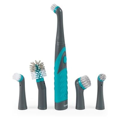Beldray Cepillo de Fregar Turbo Antibac – Baño/Cocina, 5 Cabezas Intercambiables, Función Oscilante, Sin Rayas, Resistente a la Acumulación de Bacterias Beldray Cepillo de Fregar Turbo Antibac – Baño/Cocina, 5 Cabezas Intercambiables, Función Oscilante, Sin Rayas, Resistente a la Acumulación de Bacterias