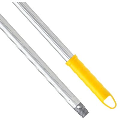 Maya Palo de Escoba y Fregona de 140 cm en Aluminio Anodizado Estriado, Mango Antideslizante con Anclaje para Mopa, Rosca Doble Universal y Maneta para Colgar (Amarillo) Maya Palo de Escoba y Fregona de 140 cm en Aluminio Anodizado Estriado, Mango Antideslizante con Anclaje para Mopa, Rosca Doble Universal y Maneta para Colgar (Amarillo)
