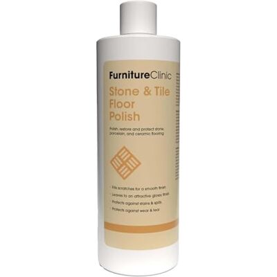 Furniture Clinic Pulido para suelos de piedra y baldosas. Polit para obtener un brillo brillante, protege contra las manchas, llena los arañazos y reduce – 500 ml Furniture Clinic Pulido para suelos de piedra y baldosas. Polit para obtener un brillo brillante, protege contra las manchas, llena los arañazos y reduce – 500 ml