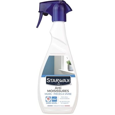 STARWAX Antimoho para paredes y salas de estar de 500 ml, ideal para eliminar el moho en las paredes, techos, contornos de las ventanas de las salas de estar STARWAX Antimoho para paredes y salas de estar de 500 ml, ideal para eliminar el moho en las paredes, techos, contornos de las ventanas de las salas de estar