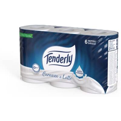 Tenderly Carezza di Latte Papel higiénico suave, 6 rollos Tenderly Carezza di Latte Papel higiénico suave, 6 rollos
